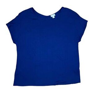 HANRO Made in Turkey 🇹🇷 Crew Neck Short Cap Sleeve Pullover Blouse Size SMALL